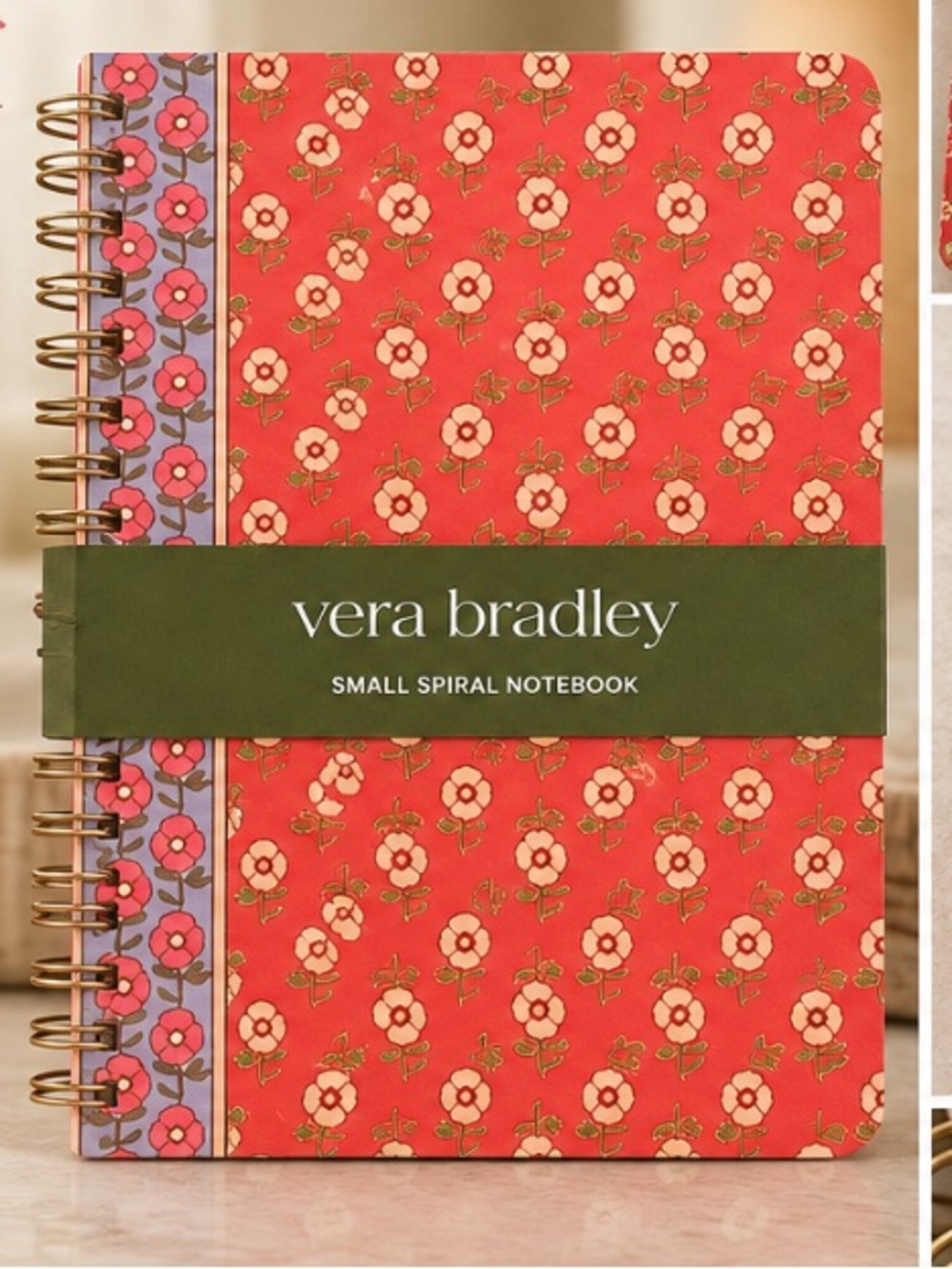 Vera Bradley Coral Floral Spiral Notebook